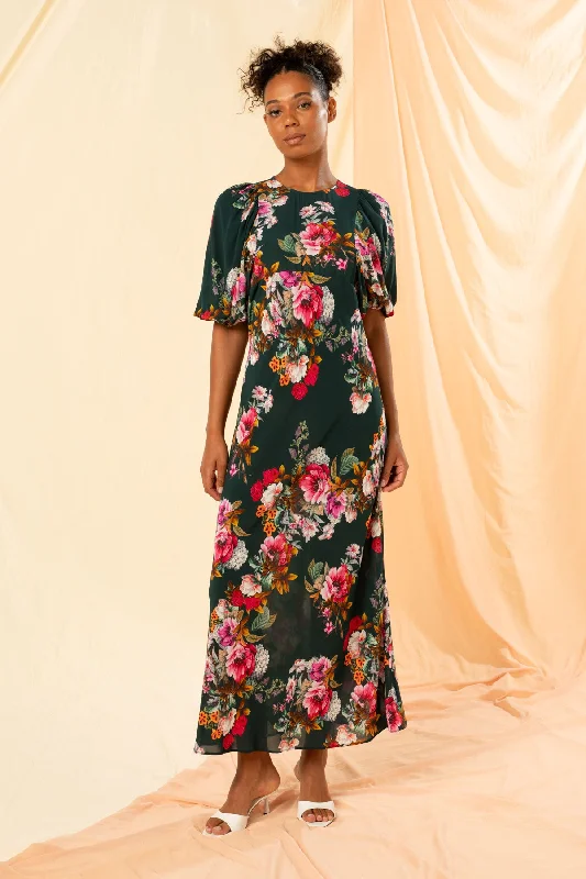 Carolina Puff Sleeve Maxi Dress Classic Tulle Maxi Dress