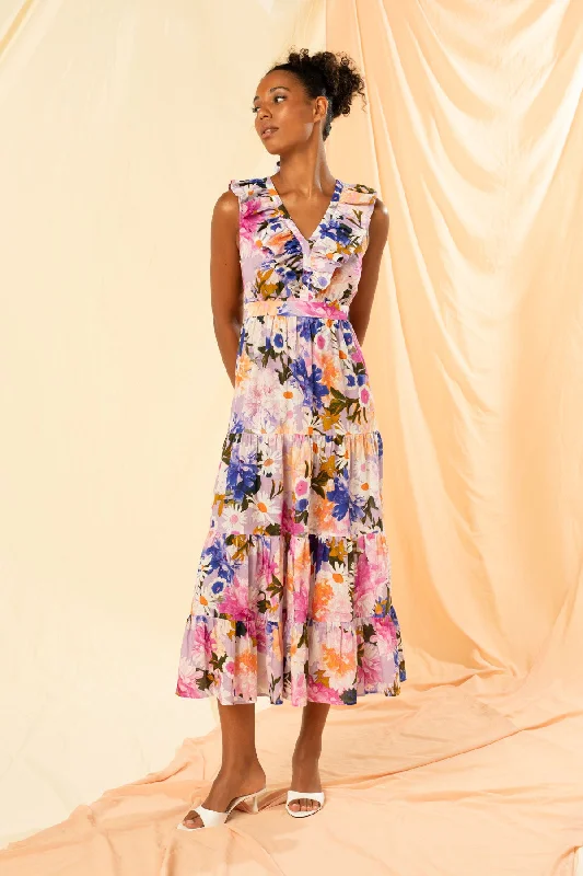Elise Tiered A-Line Maxi Dress Cozy Wrap Maxi Dress