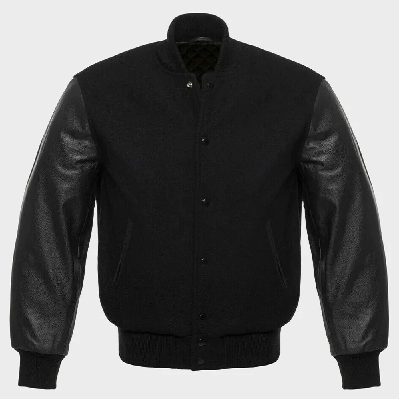 Black Varsity Jacket Womens Cotton Jacket Linen Jacket Terry Jacket
