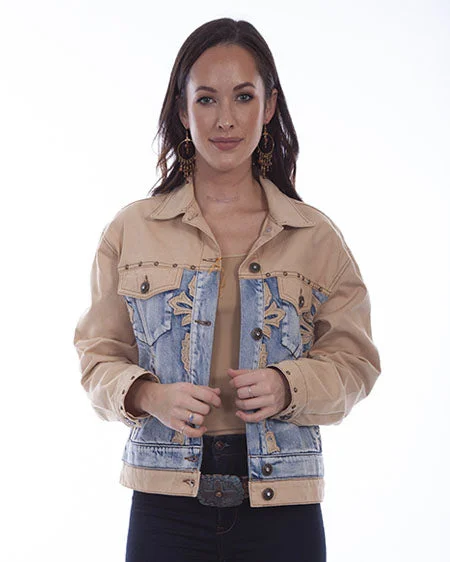 Women's Color Block Jacket Chenille Fabric Brocade Fabric Lace Fabric