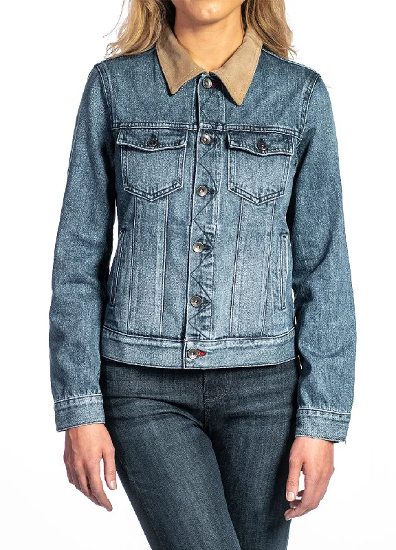 Denim & Taupe Suede Jacket (Indigo Stone) Navy Stitch Denim Jacket Leather Jacket Suede Jacket Denim & Taupe Suede Jacket (Indigo Stone) Navy Stitch Denim Jacket Leather Jacket Suede Jacket