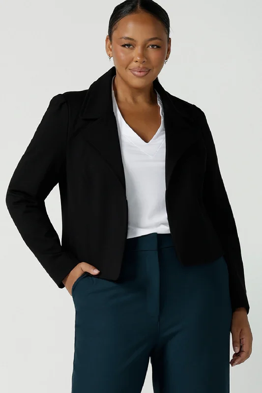 Garcia Jacket in Black Fleece Jacket Down Jacket Feather Jacket