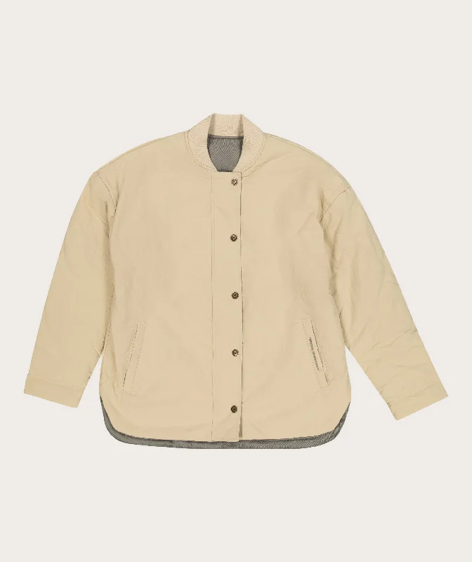 Ladies Quilted Bomber Jacket - Stone / Sage Striped Jacket Polka Dot Jacket Floral Jacket Ladies Quilted Bomber Jacket - Stone / Sage Striped Jacket Polka Dot Jacket Floral Jacket