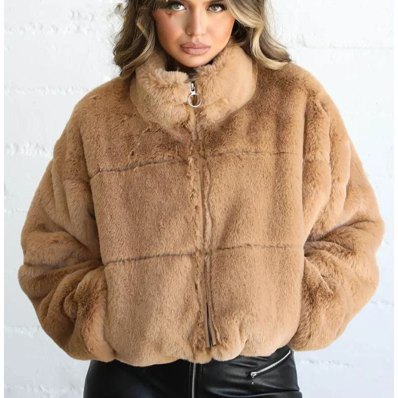 Ladies winter zip-up thermal jackets Fitted Jacket Loose Jacket Oversized Jacket