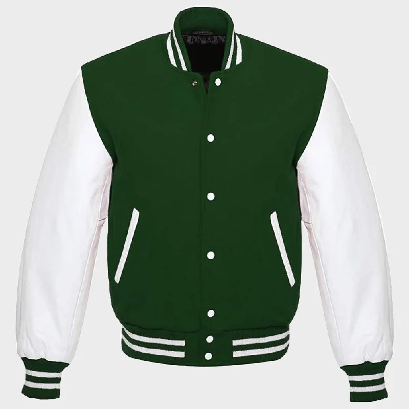 Letterman Jacket For Women Front Pockets Side Pockets Patch Pockets