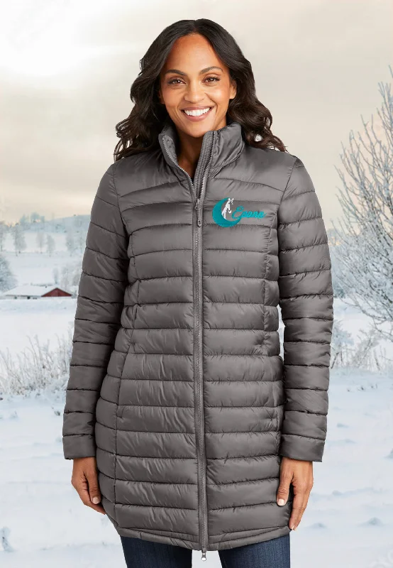 NEW! Port Authority® Ladies Horizon Puffy Long Jacket, 3 Color Options Faux Fur Fabric Real Fur Fabric Shearling Fabric