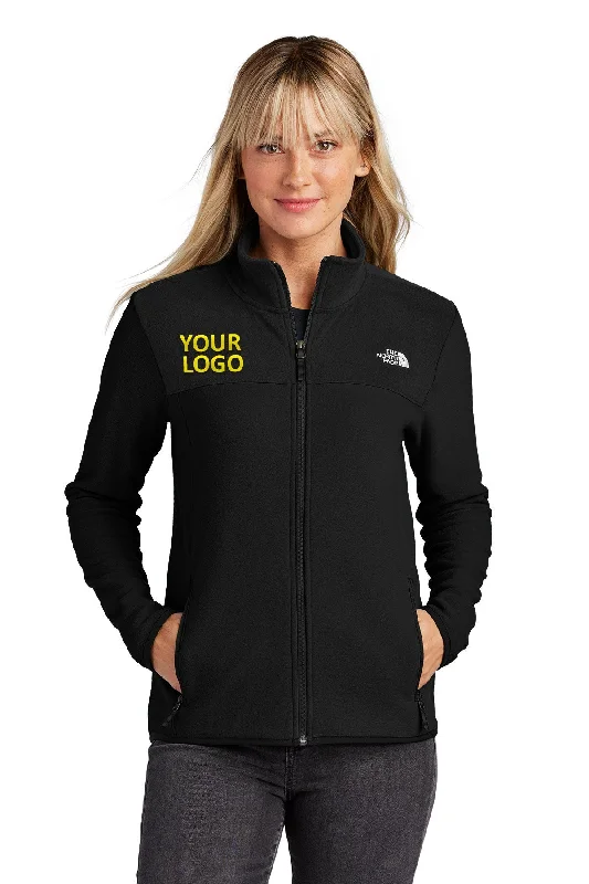 The North Face Ladies Glacier Custom Fleece Jackets, Black Ribbed Jacket Pleated Jacket Ruffled Jacket The North Face Ladies Glacier Custom Fleece Jackets, Black Ribbed Jacket Pleated Jacket Ruffled Jacket