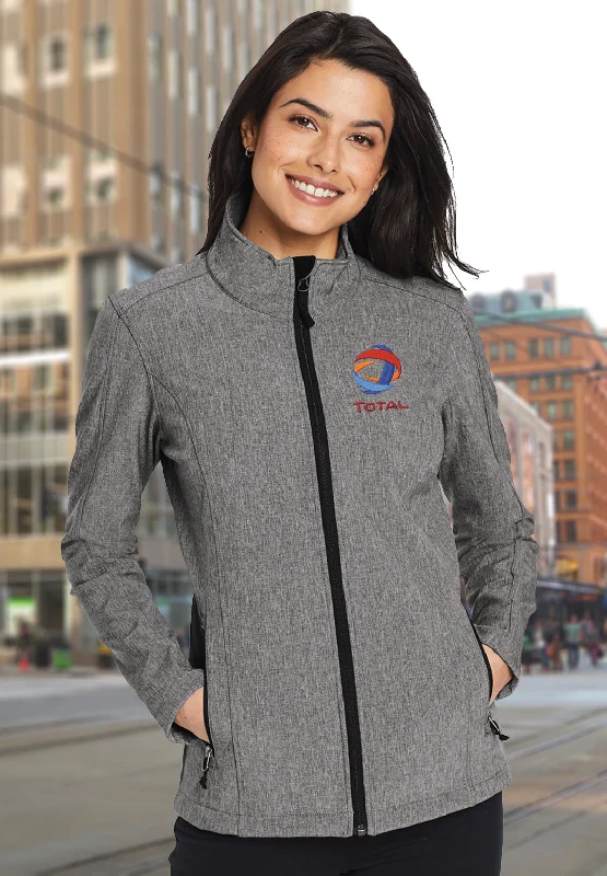 Port Authority® Ladies Soft Shell Core Jacket One-Shoulder Jacket Off-the-Shoulder Jacket Asymmetrical Jacket Port Authority® Ladies Soft Shell Core Jacket One-Shoulder Jacket Off-the-Shoulder Jacket Asymmetrical Jacket