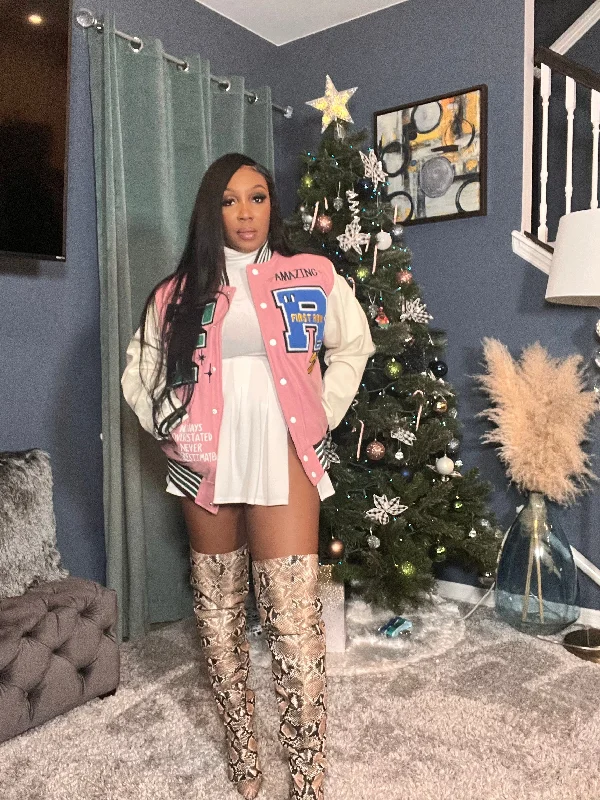 “So Cali” Unisex Varsity Jacket Zip Front Button Front Snap Front