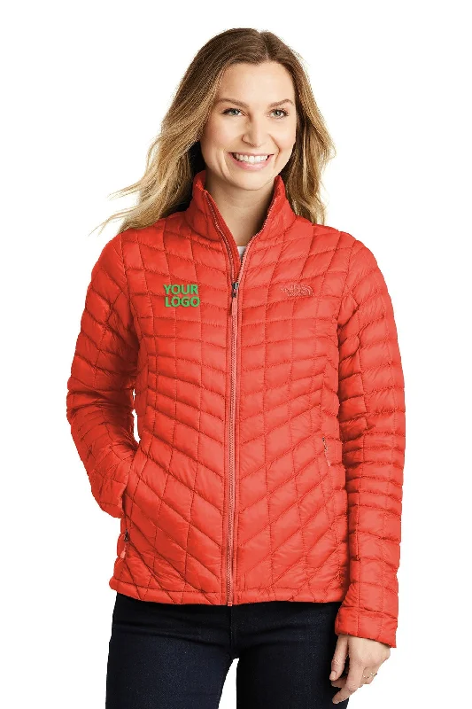 The North Face Ladies ThermoBall Trekker Jacket Fire Brick Red Tiered Jacket Buttoned Jacket Zippered Jacket The North Face Ladies ThermoBall Trekker Jacket Fire Brick Red Tiered Jacket Buttoned Jacket Zippered Jacket