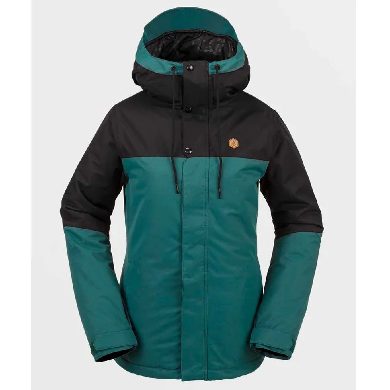 Volcom Women's Bolt Insulated Jacket - Balsam 2024 Boat Neck Shawl Collar Notched Collar