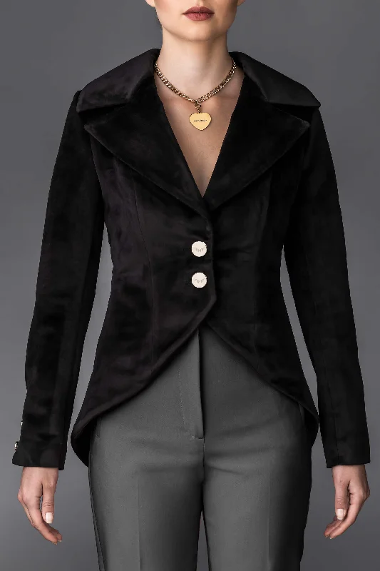 Women's Black Jacket Erin Nylon Jacket Polyester Jacket Spandex Jacket