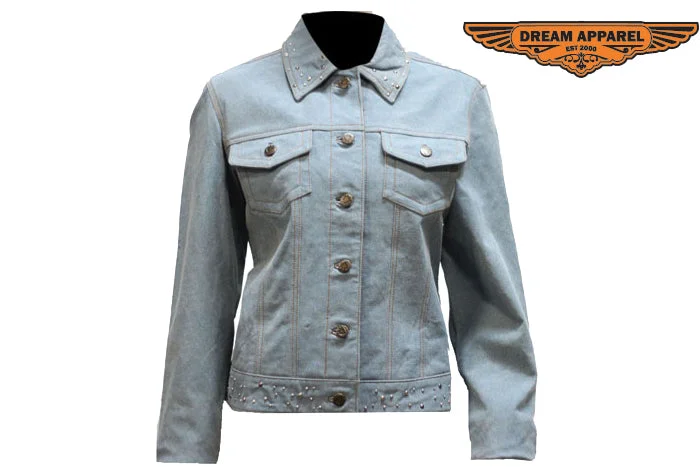 Womens Genuine Leather Made Denim Jacket Quilted Jacket Puffer Jacket Insulated Jacket Womens Genuine Leather Made Denim Jacket Quilted Jacket Puffer Jacket Insulated Jacket