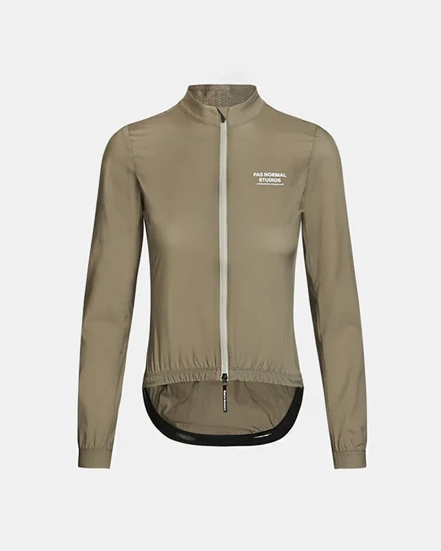 Women's Mechanism Stow Away Jacket - Beige Notch Collar Peter Pan Collar Cowl Neck