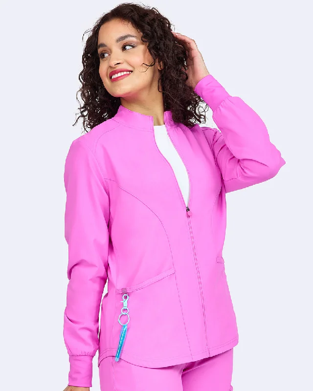 Zavate Studio Comfort Warm-Up Scrub Jacket Satin Fabric Silk Fabric Chiffon Fabric