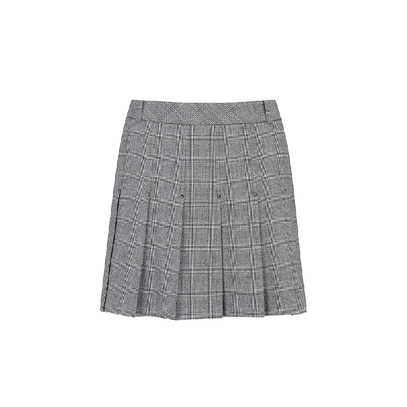 ANEW 22FW WOMEN CHECK PATTERN SKIRT denim skirt classic