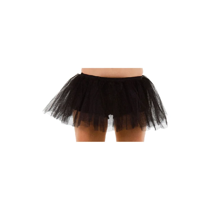 Black Tulle Tutu Skirt 3 Layer zip skirt side