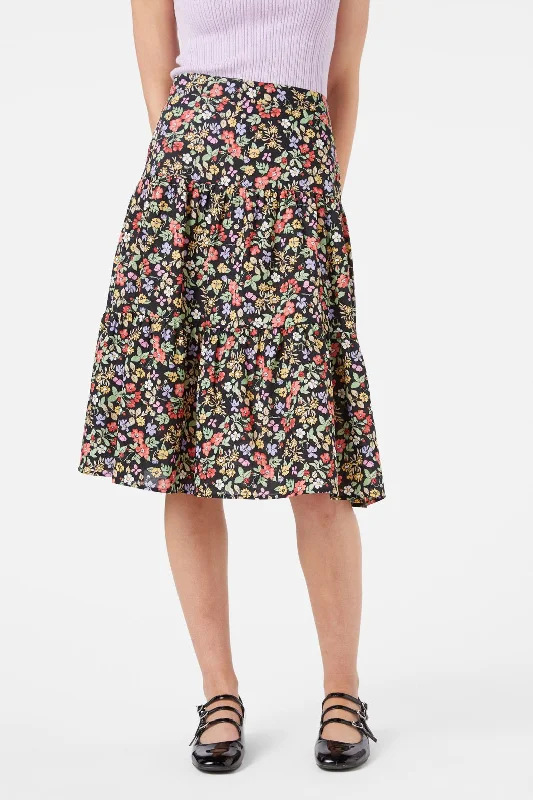 Ella Flora Skirt silk skirt luxurious