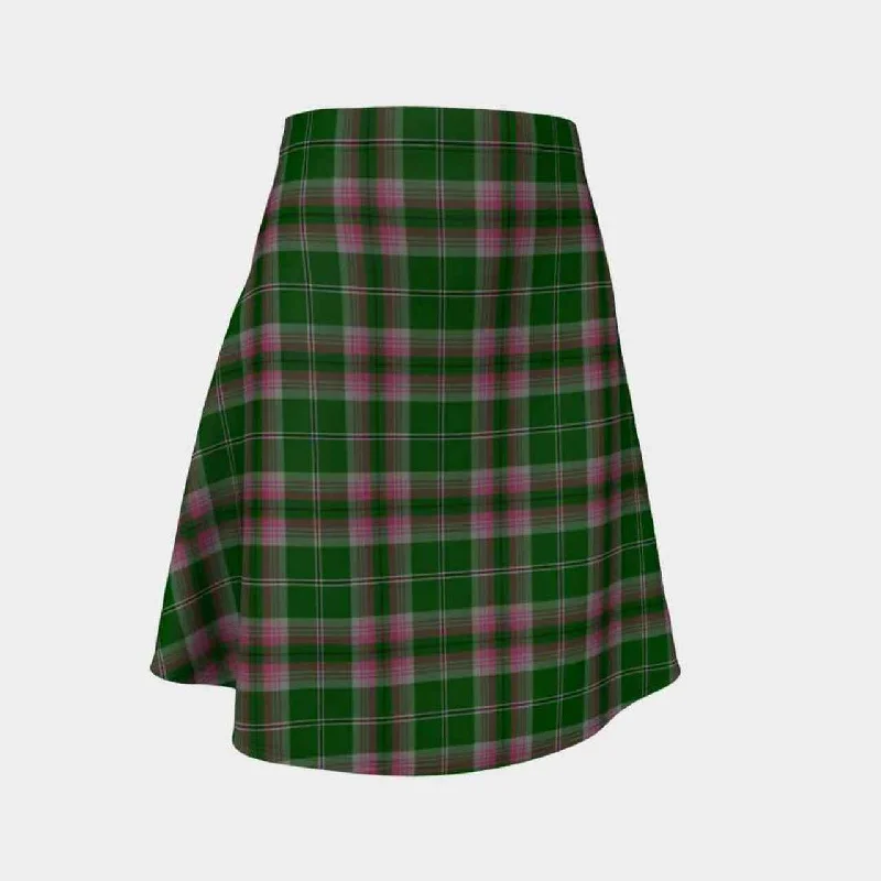 Gray Hunting Tartan Flared Skirt boho skirt vibe