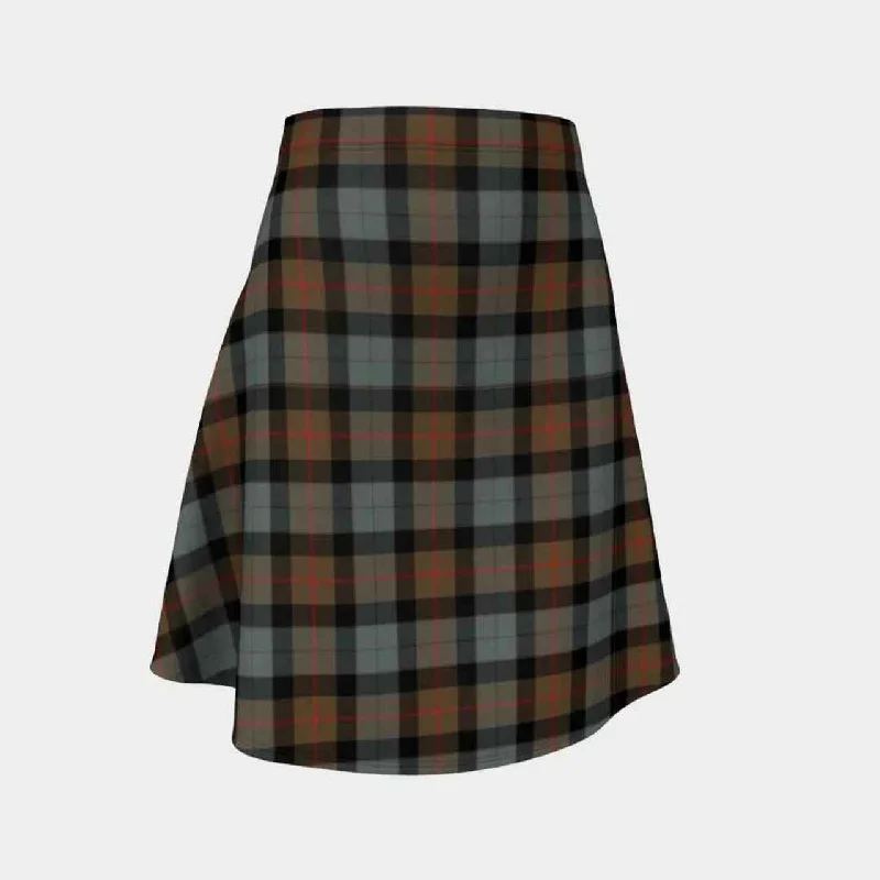 Gunn Weathered Tartan Flared Skirt tiered skirt playful