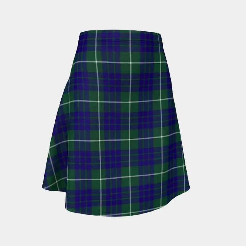 Hamilton Hunting Modern Tartan Flared Skirt flowy skirt hem