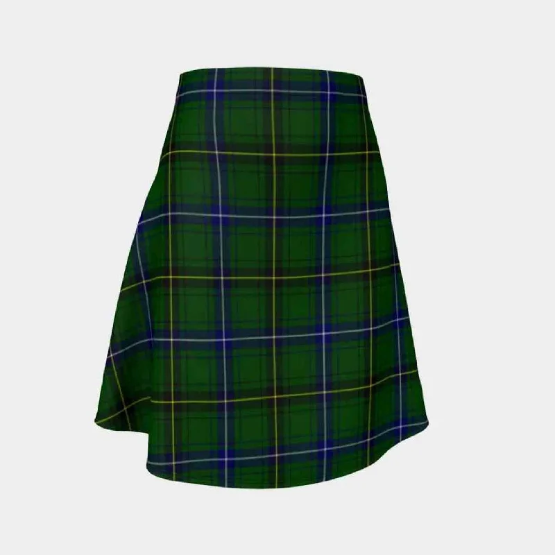 Henderson Modern Tartan Flared Skirt silk skirt luxurious