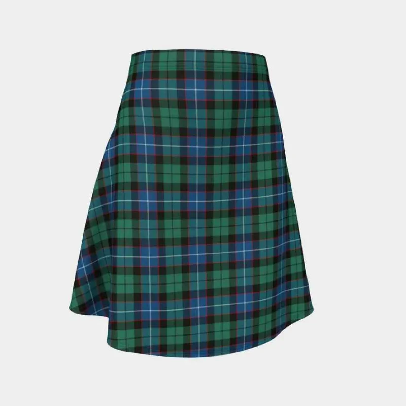 Hunter Ancient Tartan Flared Skirt corduroy skirt durable