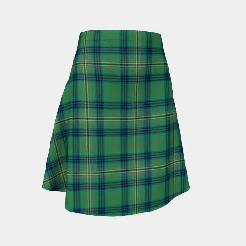 Kennedy Ancient Tartan Flared Skirt floral skirt print