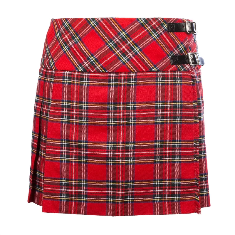 Ladies Tartan Billie Kilted Skirt Stewart Royal wool skirt warm