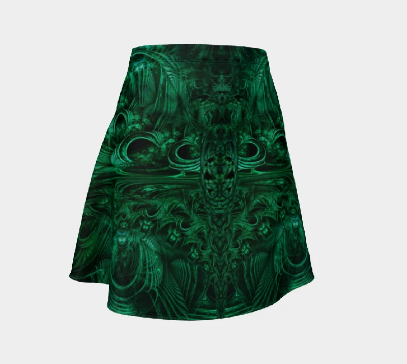 MEGANEUROPSIS FLARE SKIRT linen skirt natural