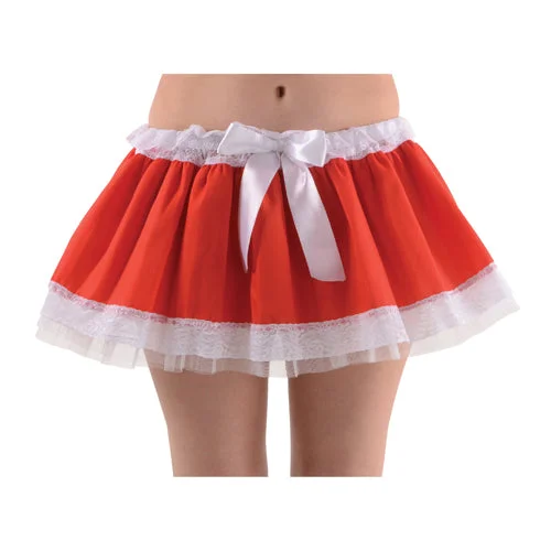 Red & White Christmas Tutu Skirt leather skirt sleek