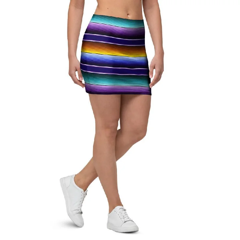 Serape Mini Skirt silk skirt smooth