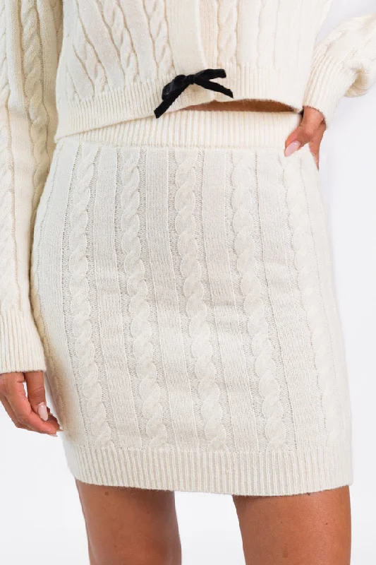 There's Always Hope Cable Knit Mini Skirt SALE velvet skirt luxury