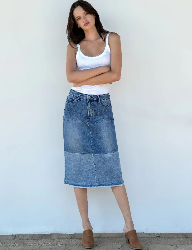 2 Shade Midi Skirt lightweight skirt design