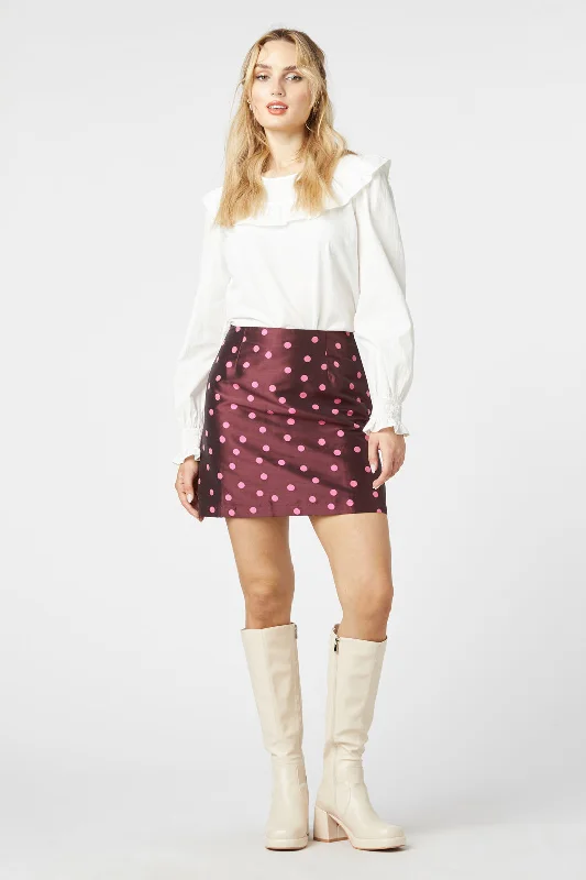 Bonnie Spot Skirt ruffled skirt detail