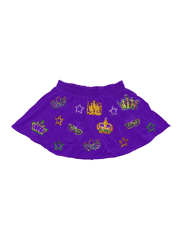 Junior Crown Skort - Purple lace skirt intricate