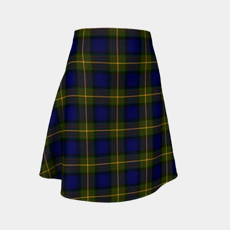 More (Muir) Tartan Flared Skirt velvet skirt plush