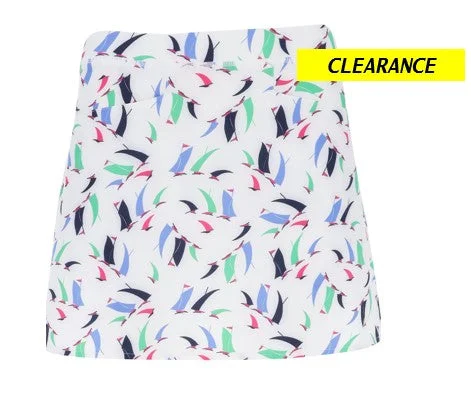 Ralph Lauren RLX Aim 4-Way Stretch Skort with Back Pleats 17" - Starboard Sails belted skirt waist Ralph Lauren RLX Aim 4-Way Stretch Skort with Back Pleats 17" - Starboard Sails belted skirt waist