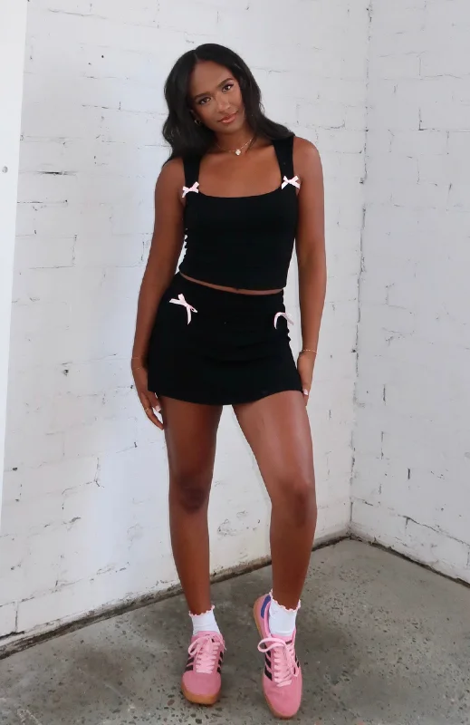 Say What I Want Mini Skirt Black corduroy skirt durable