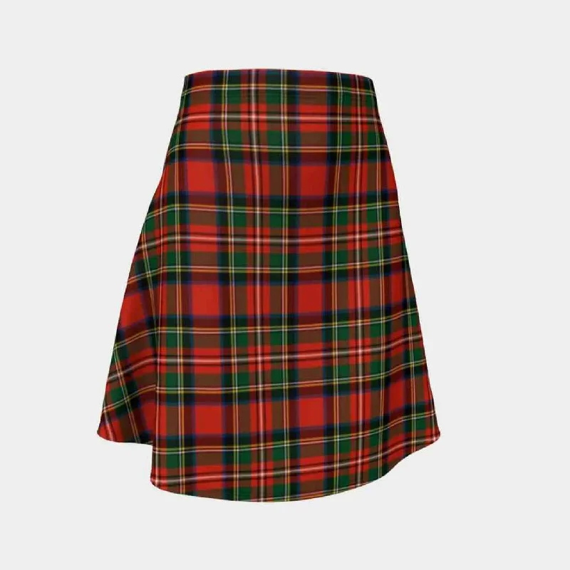 Stewart Royal Modern Tartan Flared Skirt chiffon skirt lightweight