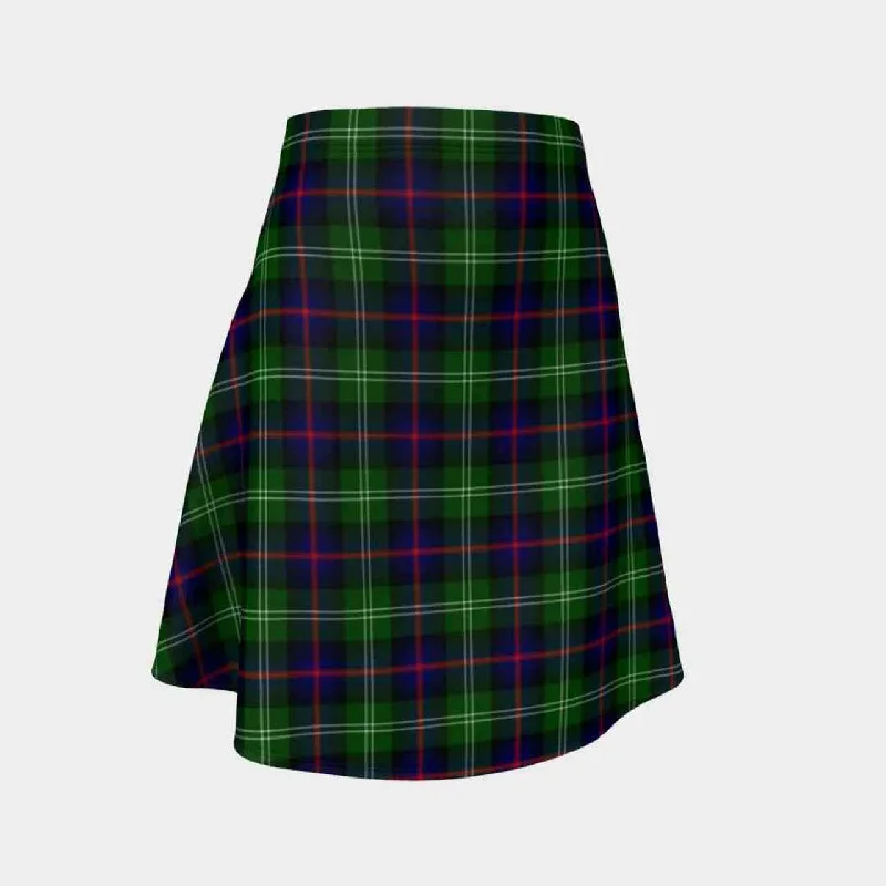 Sutherland Modern Tartan Flared Skirt silk skirt lustrous