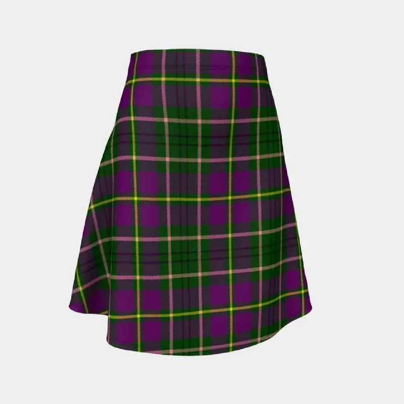 Taylor Tartan Flared Skirt leather skirt sleek