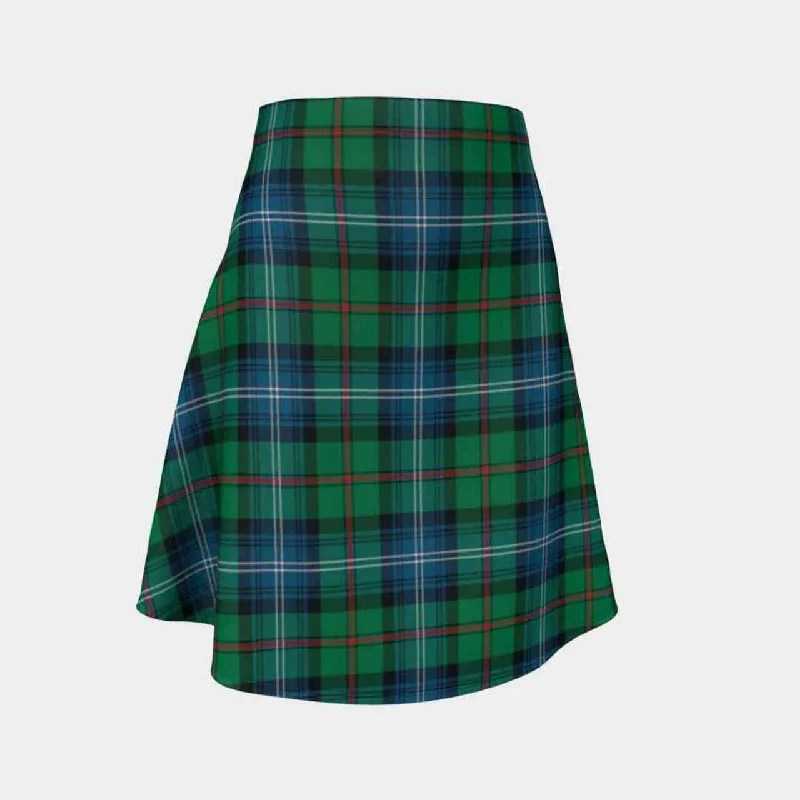 Urquhart Ancient Tartan Flared Skirt silk skirt luxurious