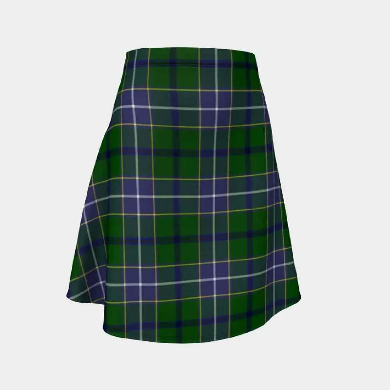 Wishart Hunting Modern Tartan Flared Skirt patchwork skirt art
