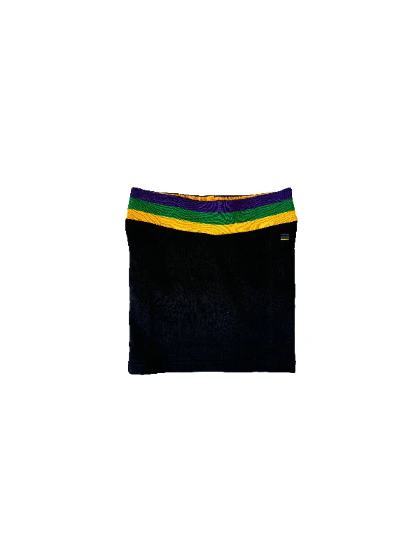 Youth Straight Cut Skort - Black wool skirt breathable