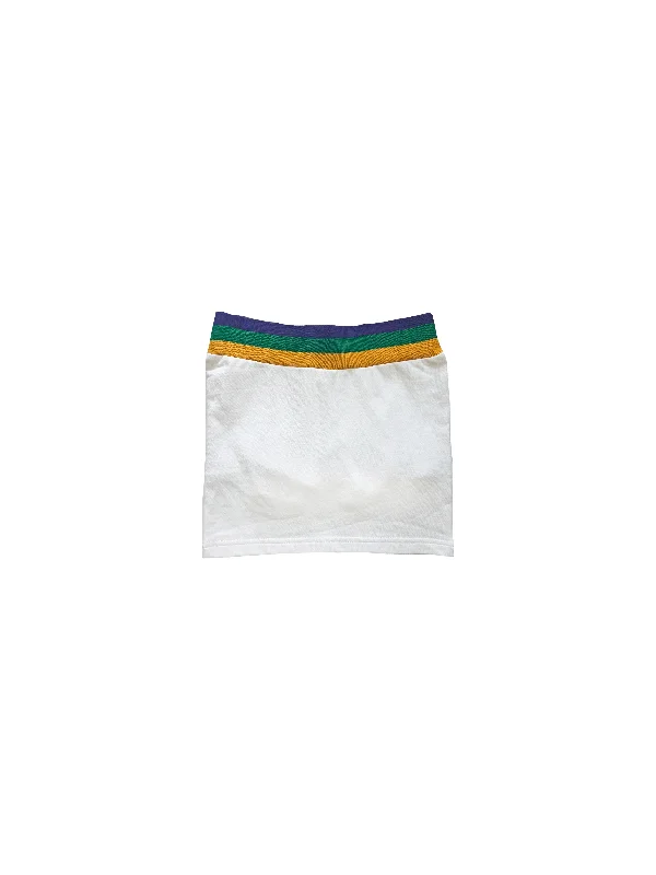 Youth Straight Cut Skort - White linen skirt airy